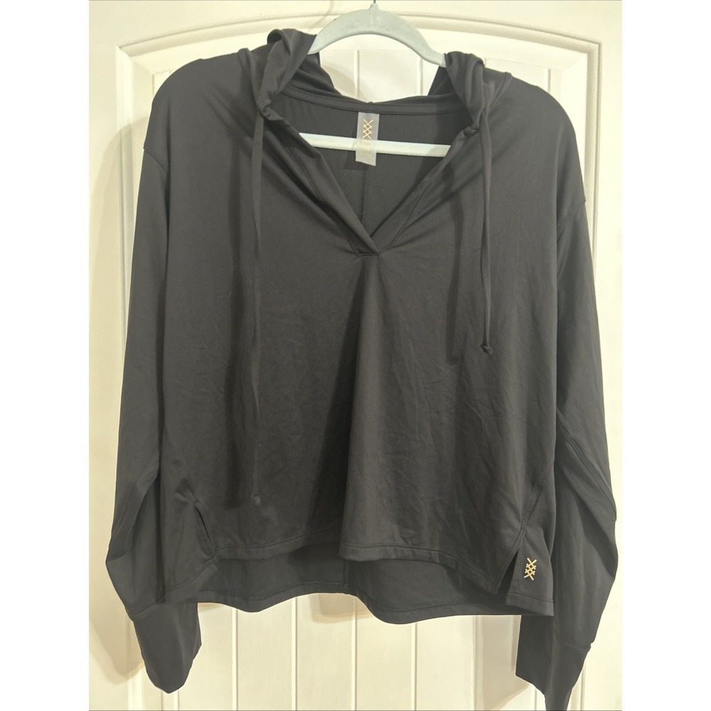 NWT Rhône Women's Black Serene Hoodie Lightweight Size Large